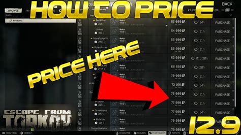 escape from tarkov item prices